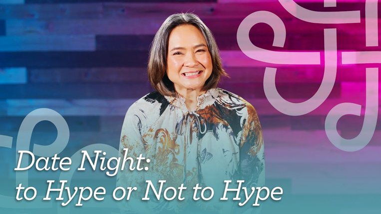 Sarah Do smiling behind the title "Date Night: To Hype or Not to Hype" and the CMR logo in the corners.
